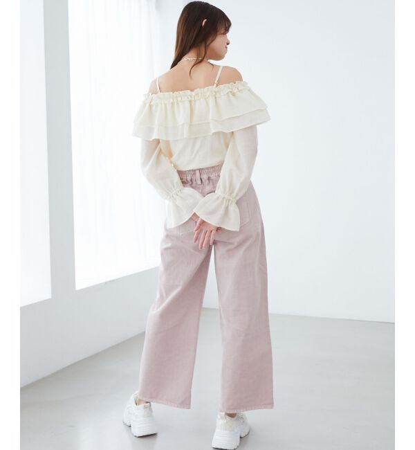  「ティアードフリルオフショルブラウス」|シャツ・ブラウス|