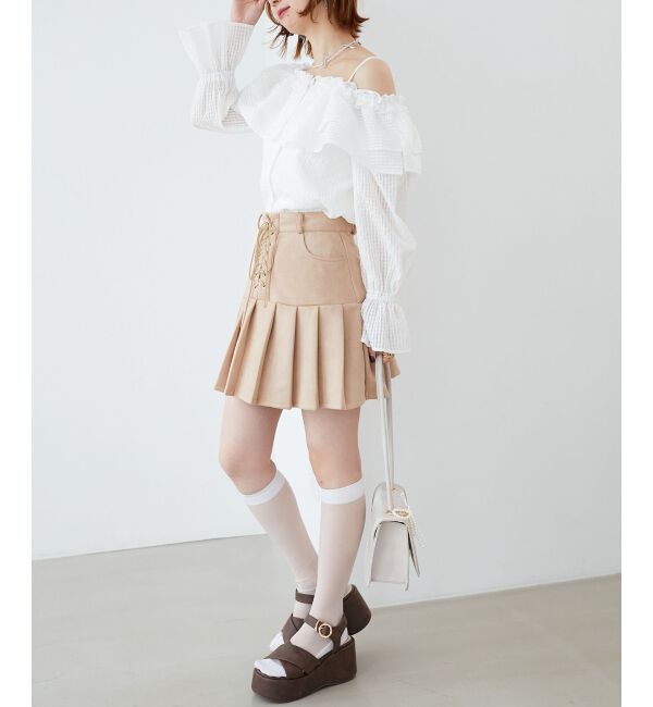  「ティアードフリルオフショルブラウス」|シャツ・ブラウス|