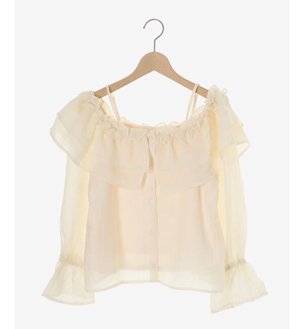  「ティアードフリルオフショルブラウス」|シャツ・ブラウス|