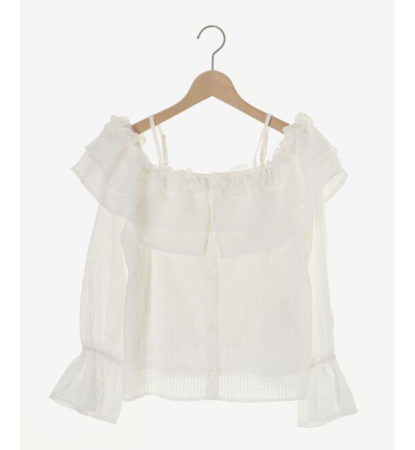 「ティアードフリルオフショルブラウス」|シャツ・ブラウス|