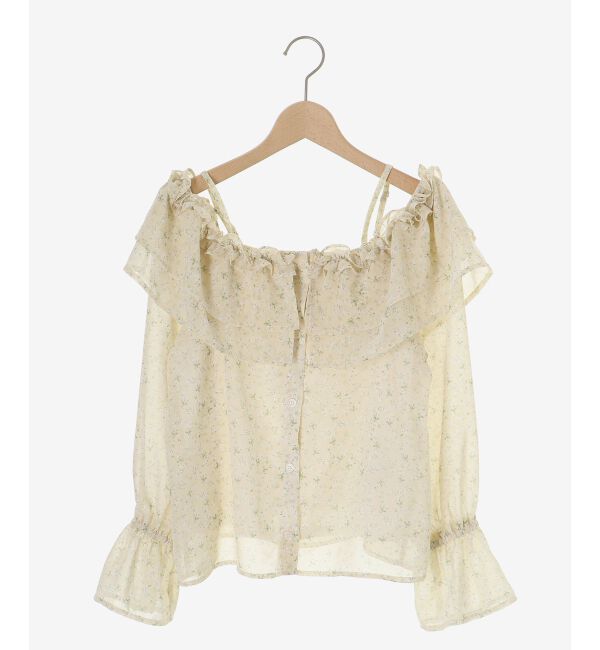  「ティアードフリルオフショルブラウス」|シャツ・ブラウス|