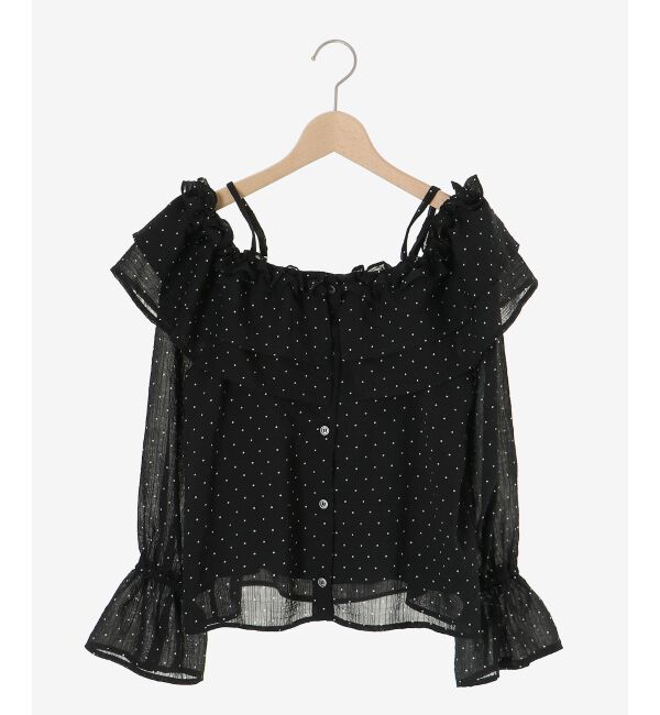  「ティアードフリルオフショルブラウス」|シャツ・ブラウス|