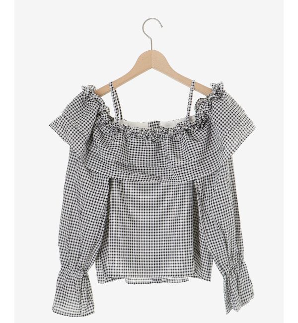  「ティアードフリルオフショルブラウス」|シャツ・ブラウス|