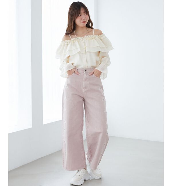  「ティアードフリルオフショルブラウス」|シャツ・ブラウス|