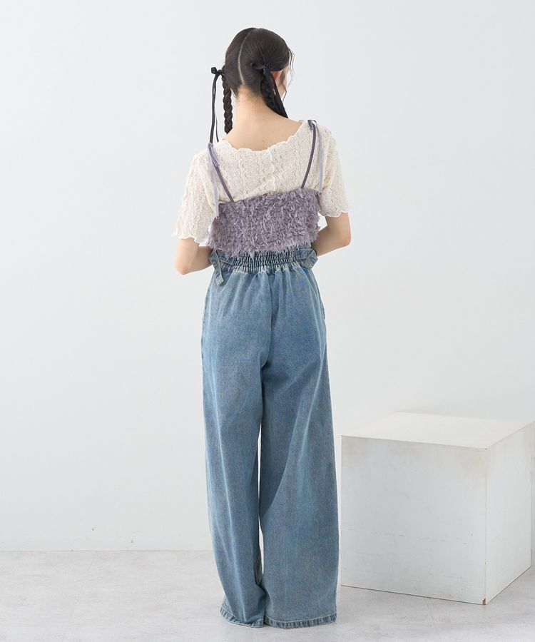 earth music&ecology「【WEB限定】ベロアリボンフェザービスチェ」|ベスト・ジレ|