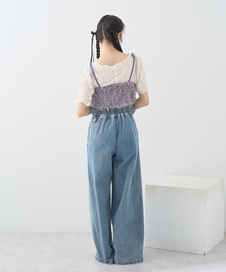 earth music&ecology「【WEB限定】ベロアリボンフェザービスチェ」|ベスト・ジレ|