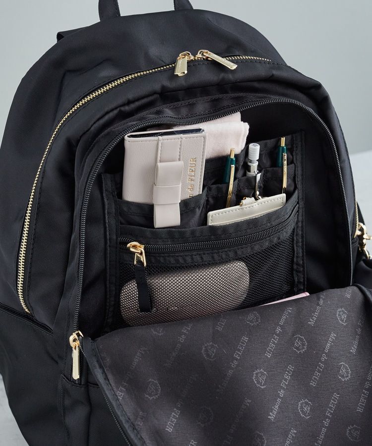 Maison de FLEUR「撥水加工ポケットリボンリュック」|リュック|