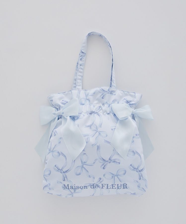 Maison de FLEUR「《一部店舗限定》リボン柄ダブルリボントートバッグ」|トートバッグ|