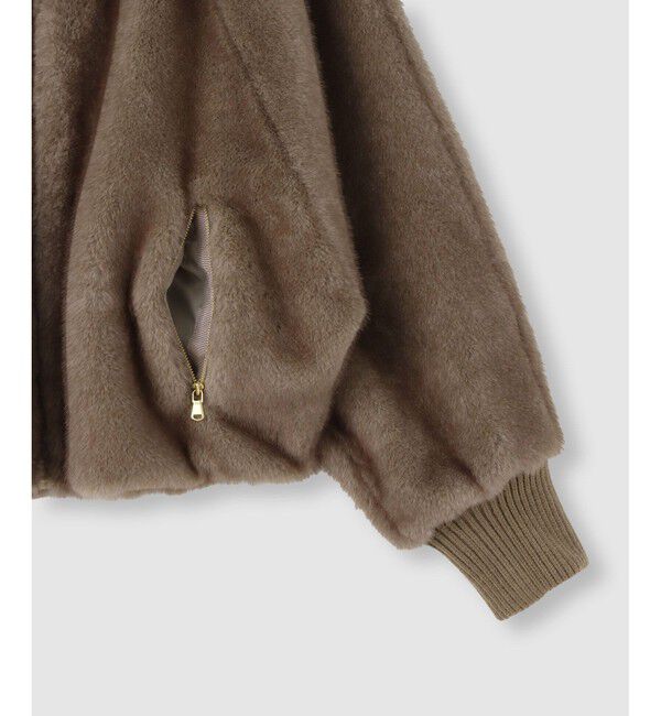 allureville「フェイクミンクファーブルゾン」|ブルゾン・スタジャン|