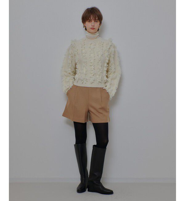 allureville「フリンジシャギー２WAYプルオーバー」|ニット・セーター|