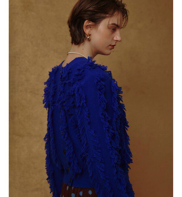 allureville「フリンジシャギー２WAYプルオーバー」|ニット・セーター|