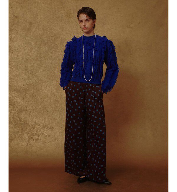 allureville「フリンジシャギー２WAYプルオーバー」|ニット・セーター|