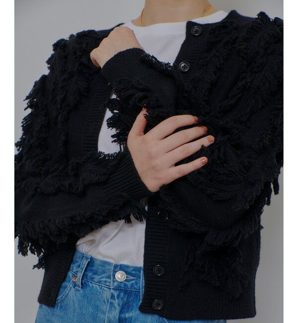 allureville「フリンジシャギー２WAYプルオーバー」|ニット・セーター|
