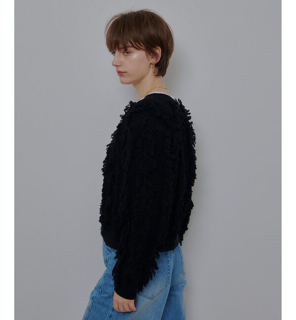 allureville「フリンジシャギー２WAYプルオーバー」|ニット・セーター|