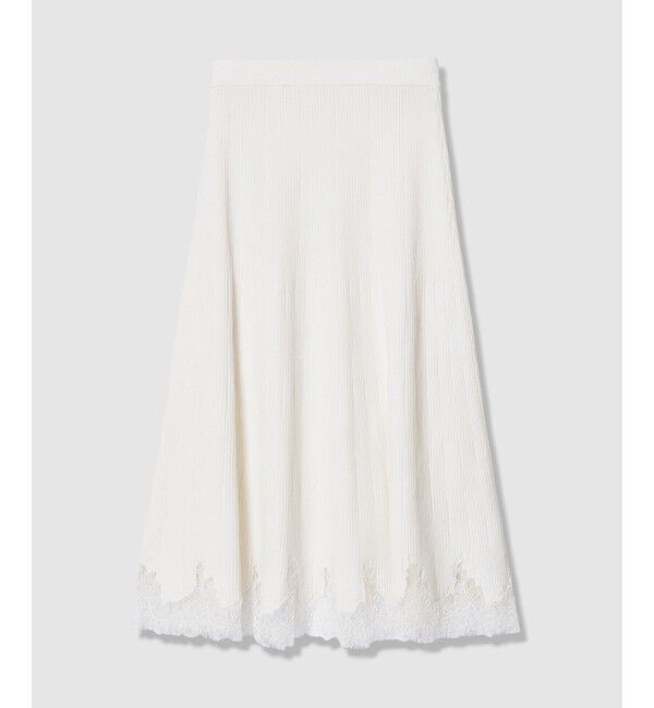 allureville「レースドッキングニットスカート」|スカート|
