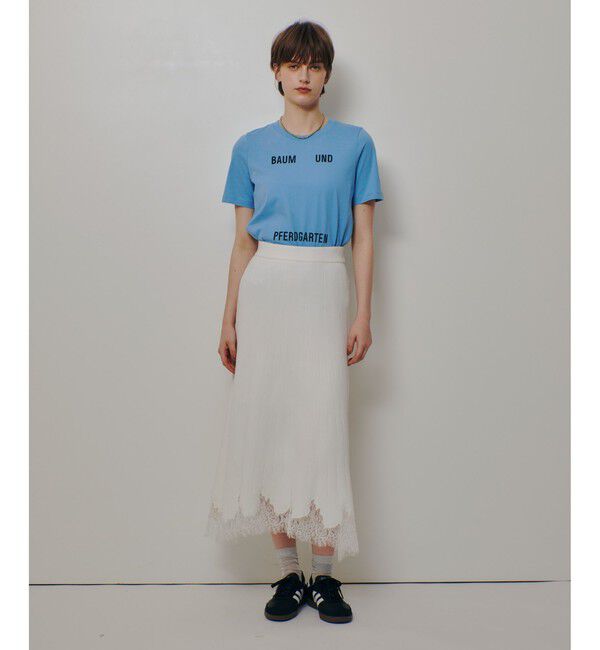 allureville「レースドッキングニットスカート」|スカート|