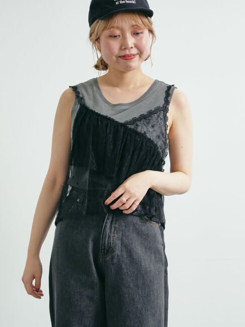 SM2「フリルレースキャミソールブラウス」|シャツ・ブラウス|