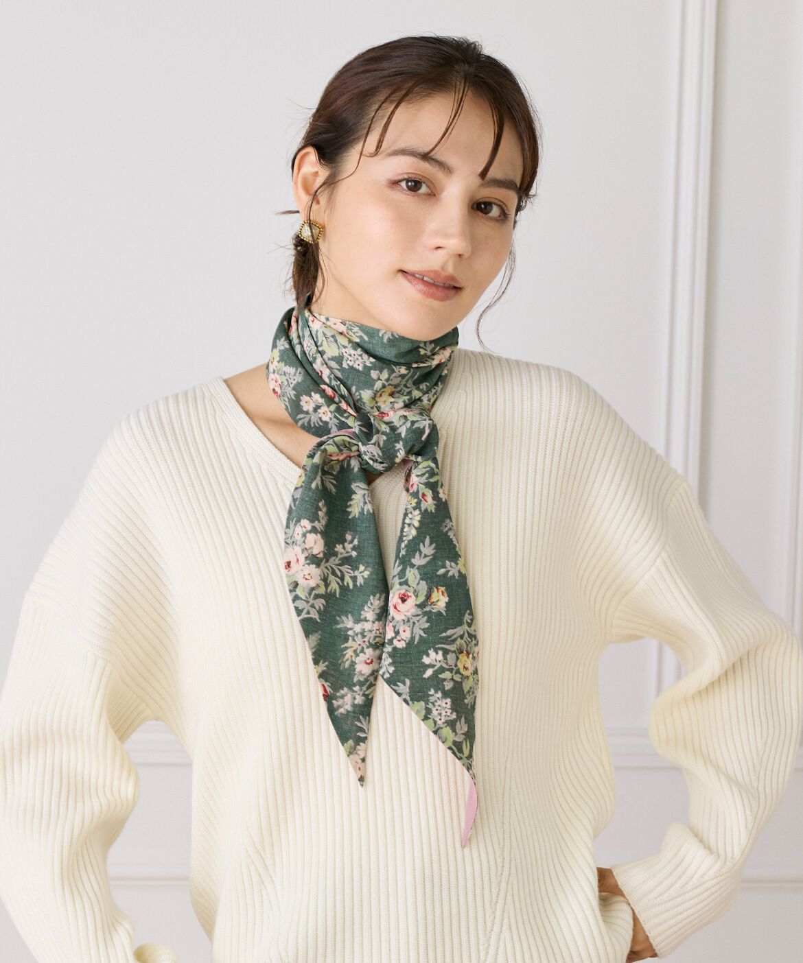 FAVORITE SUKINAMONO「Slim Darcy Scarf スリムスカーフ《Tapis Noir》」|ストール|