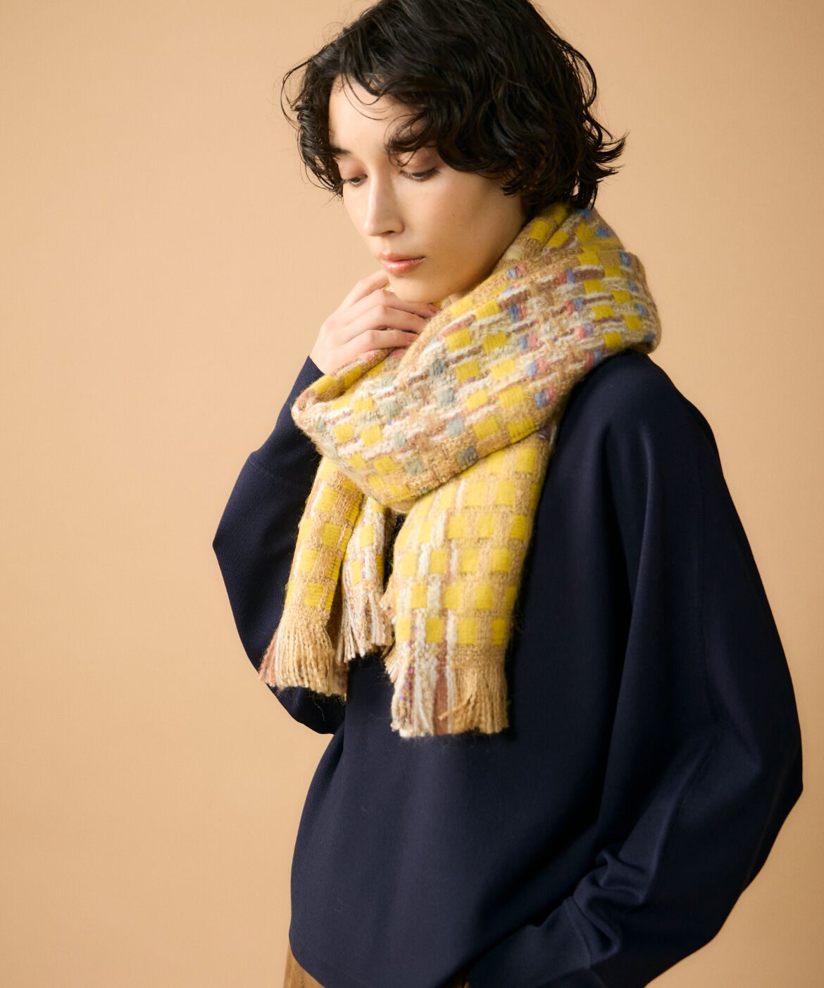 Le Souk「ミックスヤーンマフラー《P.CORNILLON / ピー・コルニヨン》」|ストール|