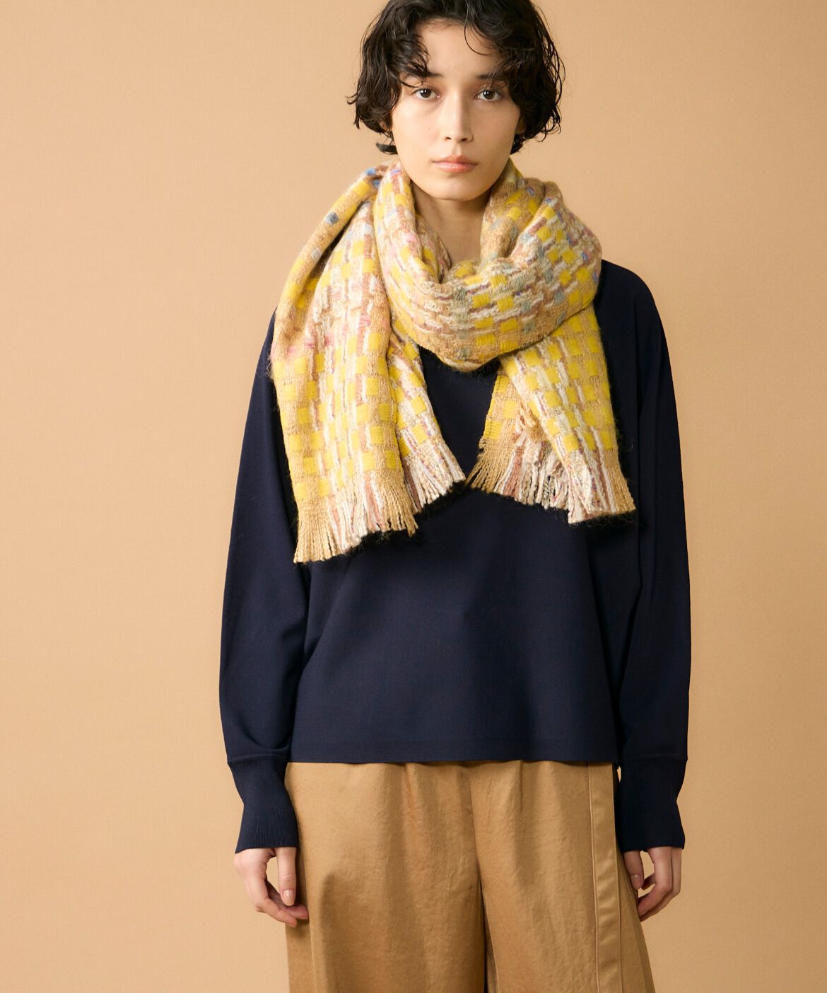 Le Souk「ミックスヤーンマフラー《P.CORNILLON / ピー・コルニヨン》」|ストール|