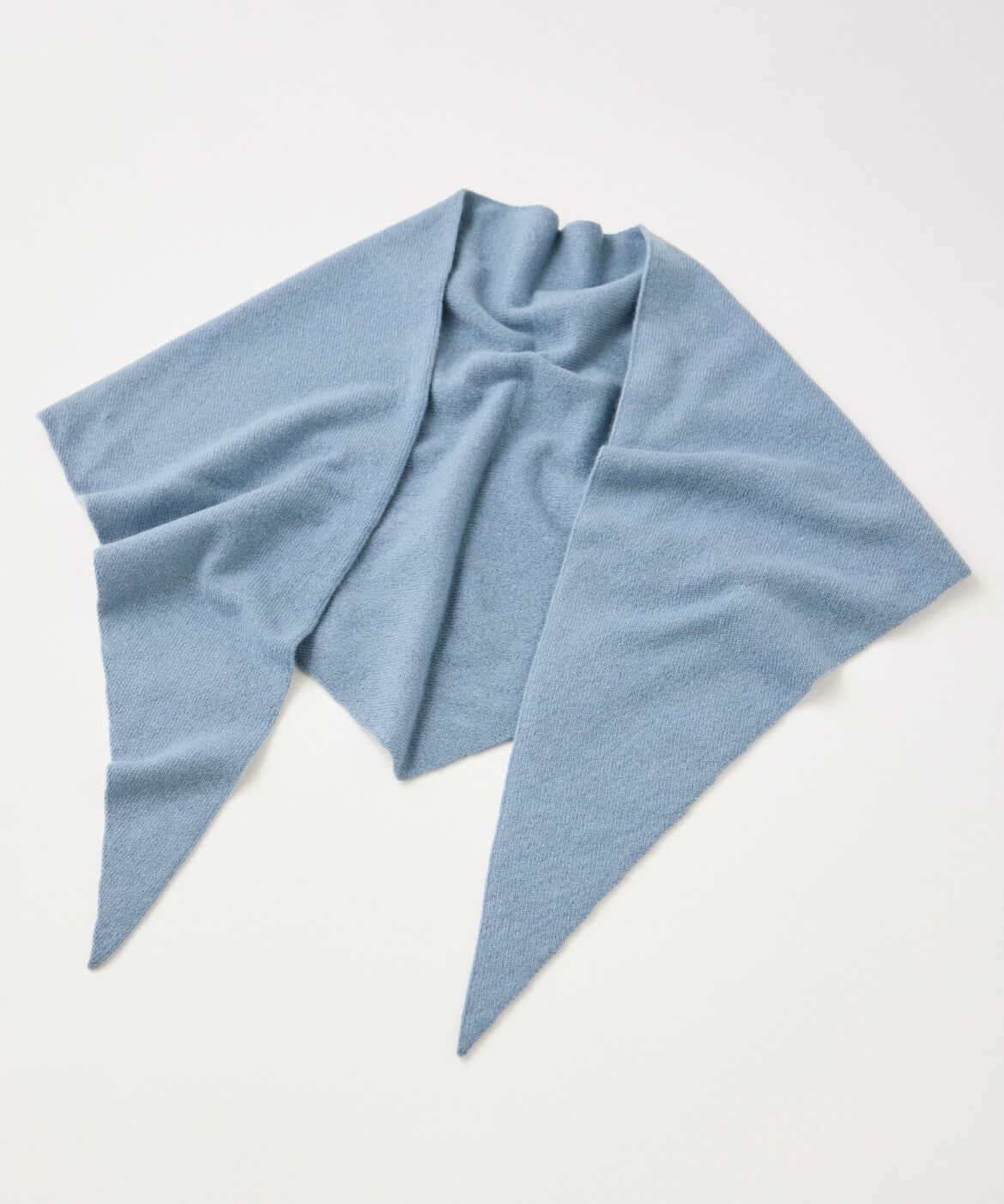 FAVORITE SUKINAMONO「シームレストライアングルカシミヤニットストール《ASAUCE MELER》」|ストール|ブルー1