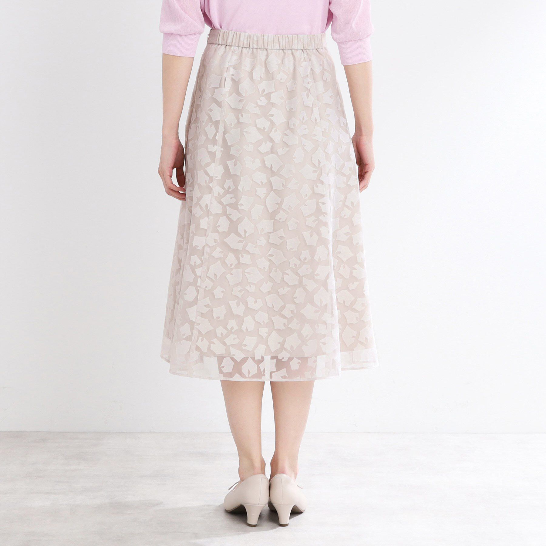 Reflect「【手洗い可】幾何柄オパールフレアスカート」|スカート|