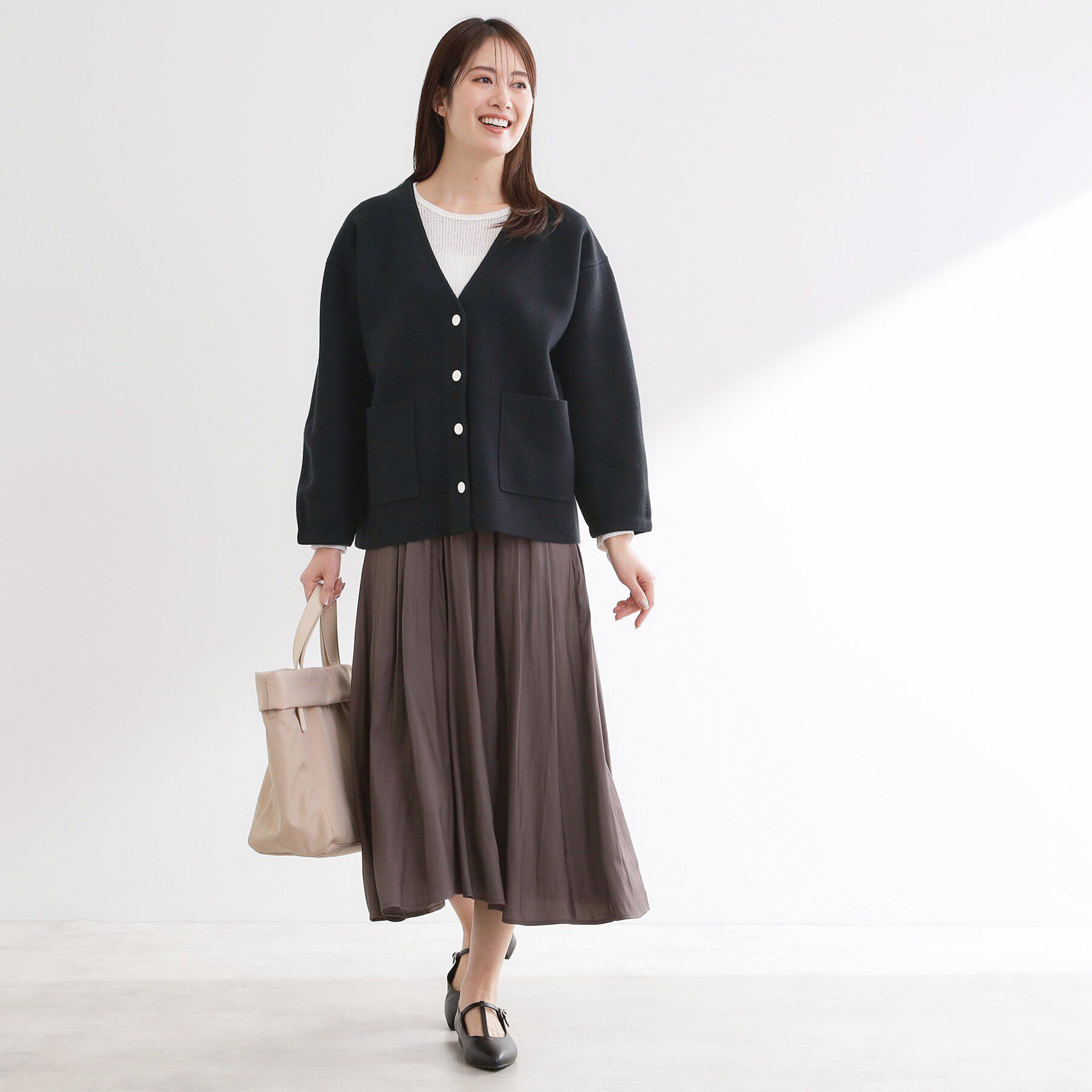 Reflect「【着回し力◎】ジャケット風ニットカーディガン」|カーディガン|