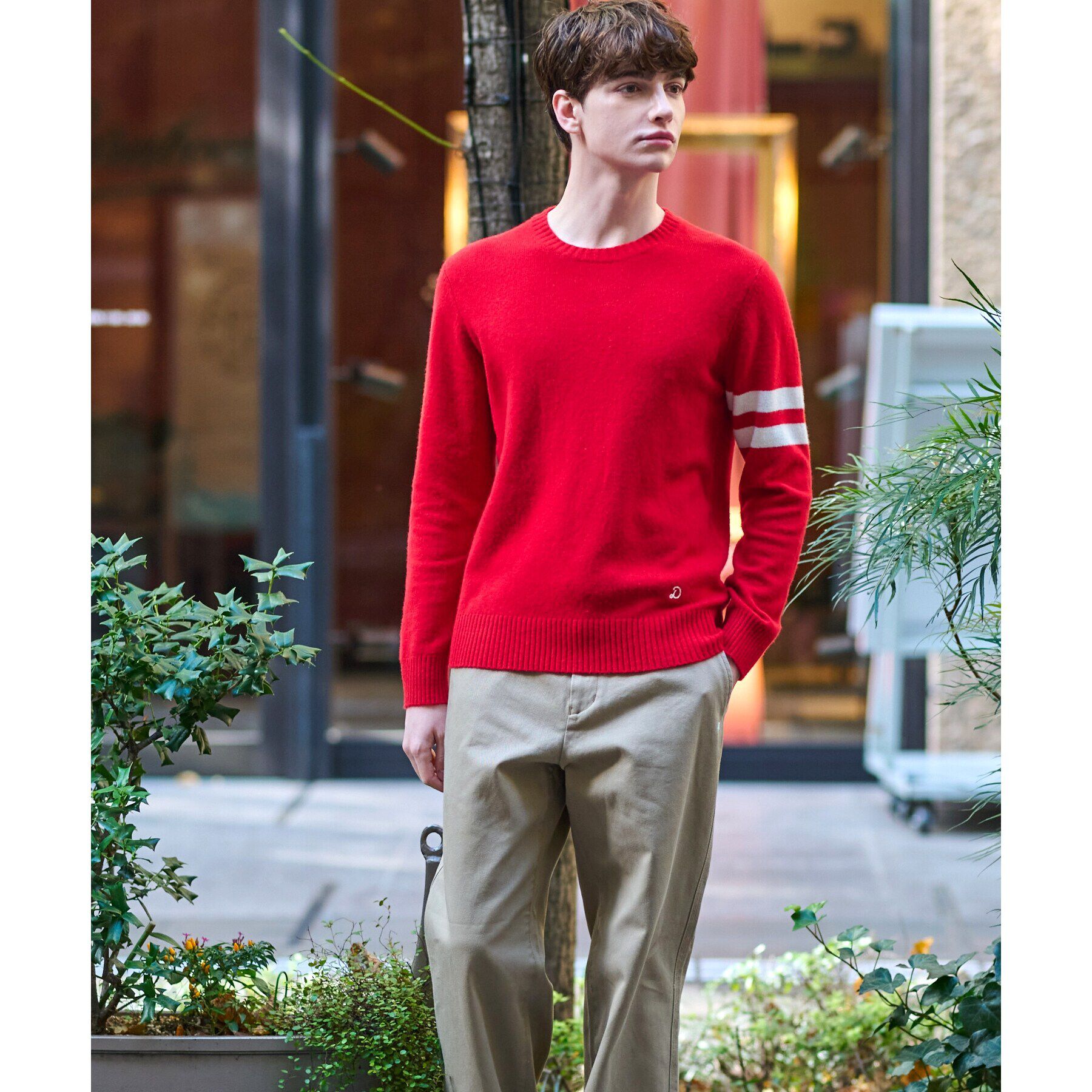 DRESSTERIOR「ラムウール混クルーネックニット」|ニット・セーター|