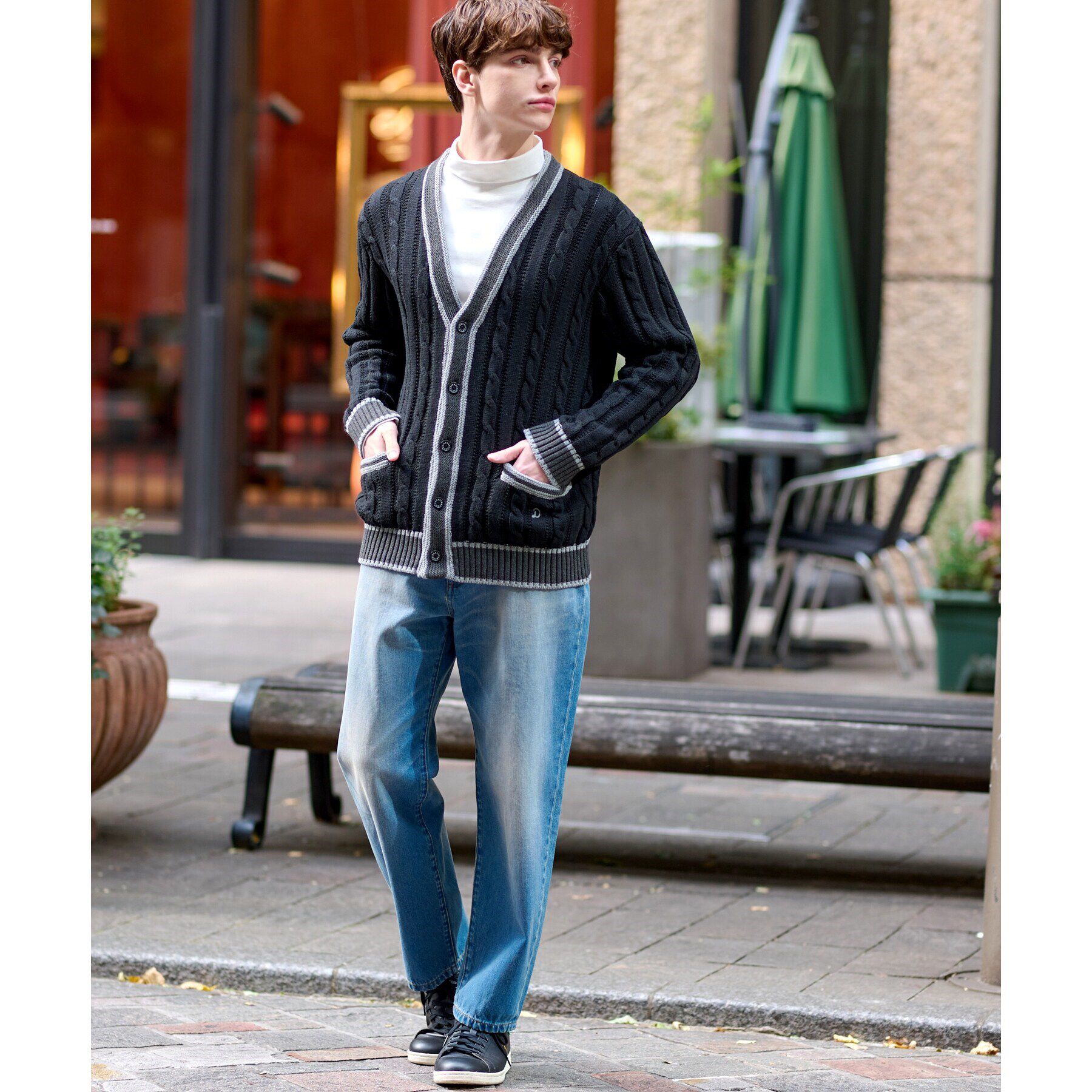 DRESSTERIOR「10．6oz コンフォートワイドデニムパンツ」|デニム|