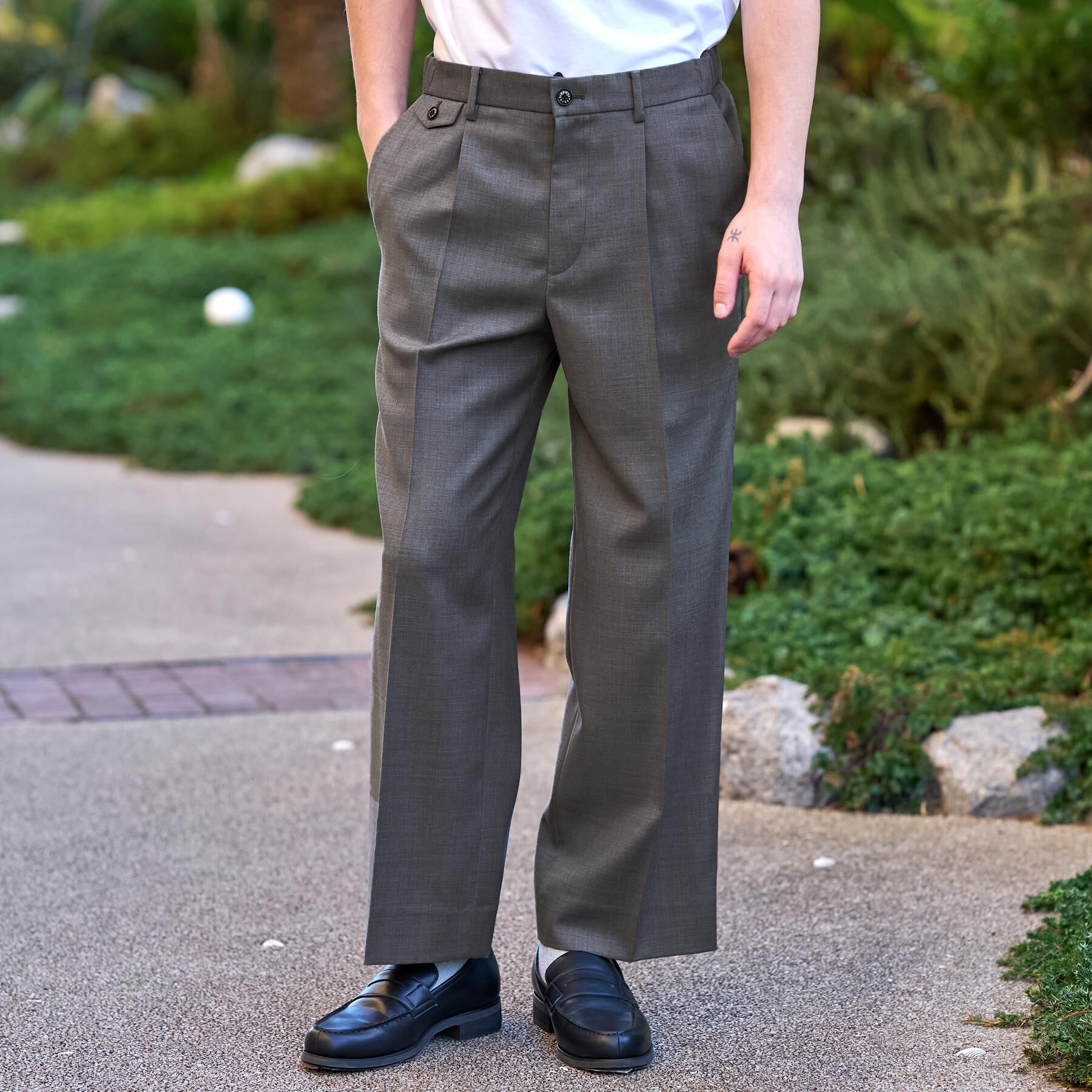 DRESSTERIOR「ウォッシャブル サイドゴア ワンタックワイドパンツ」|その他|