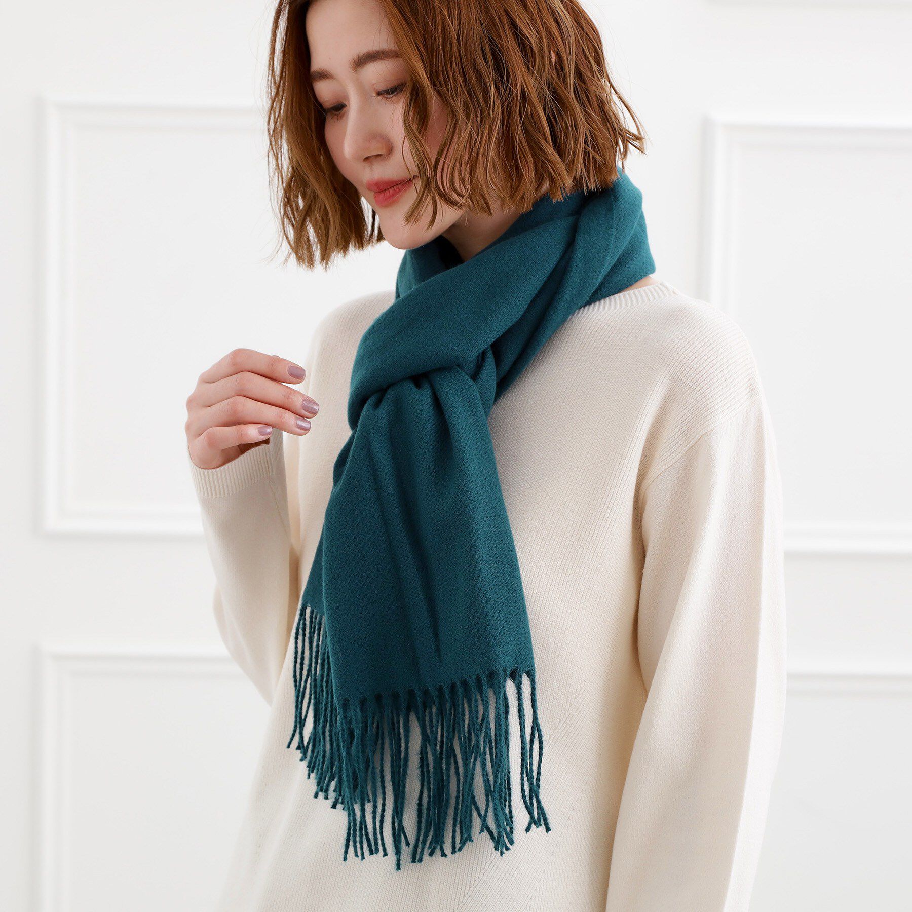 grove「カシミヤタッチ無地マフラー」|ストール|