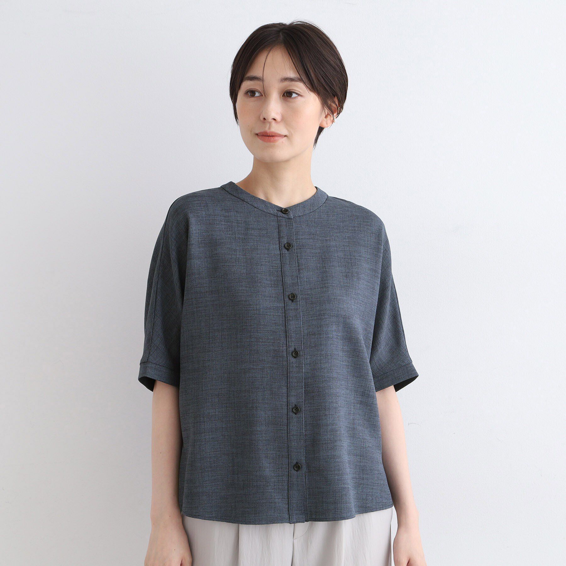 INDIVI「【洗える／UVケア／SETUP可能】麻調ドルマンブラウス」|シャツ・ブラウス|
