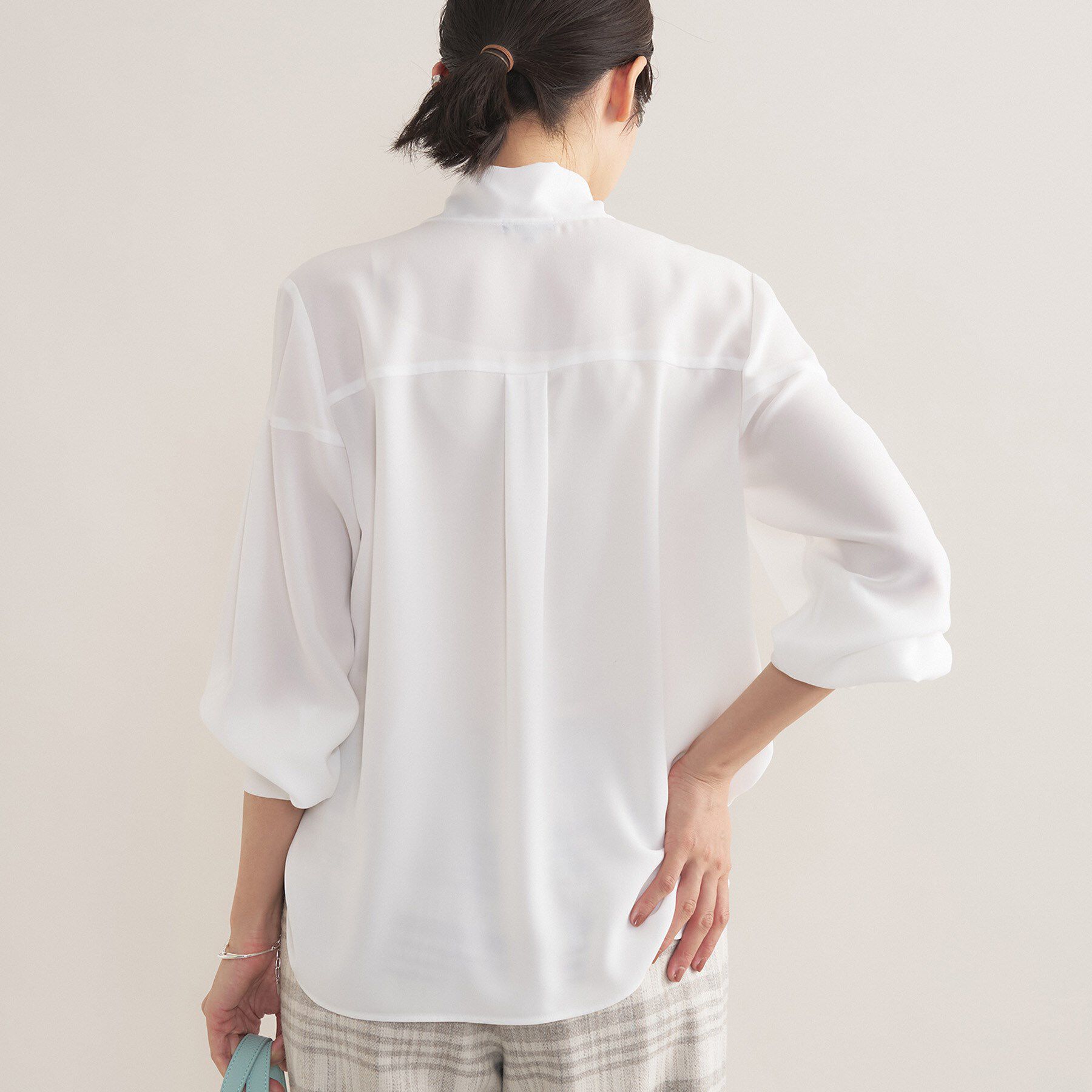 INDIVI「【セレモニー／洗える】ジョーゼットボウタイブラウス」|シャツ・ブラウス|