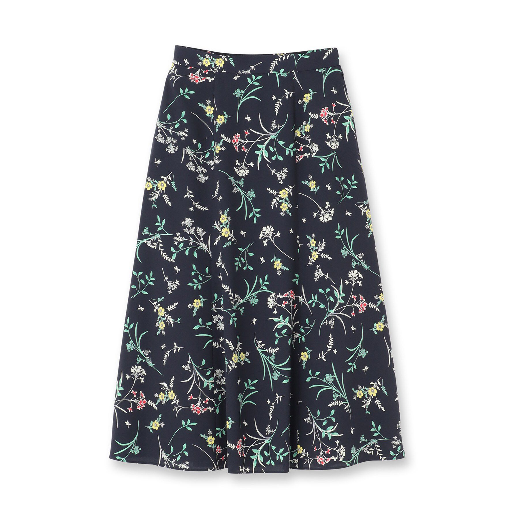 INDIVI「【SETUP可能】モダンフラワー柄フレアスカート」|スカート|