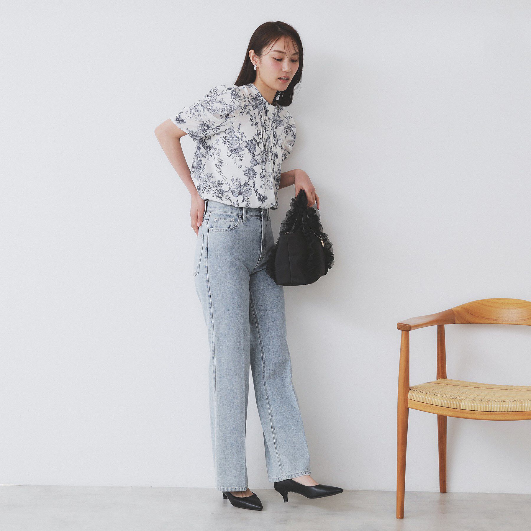 index「柄プリントピンタックブラウス【洗濯機洗い可/イージーアイロン/防シワ】」|シャツ・ブラウス|