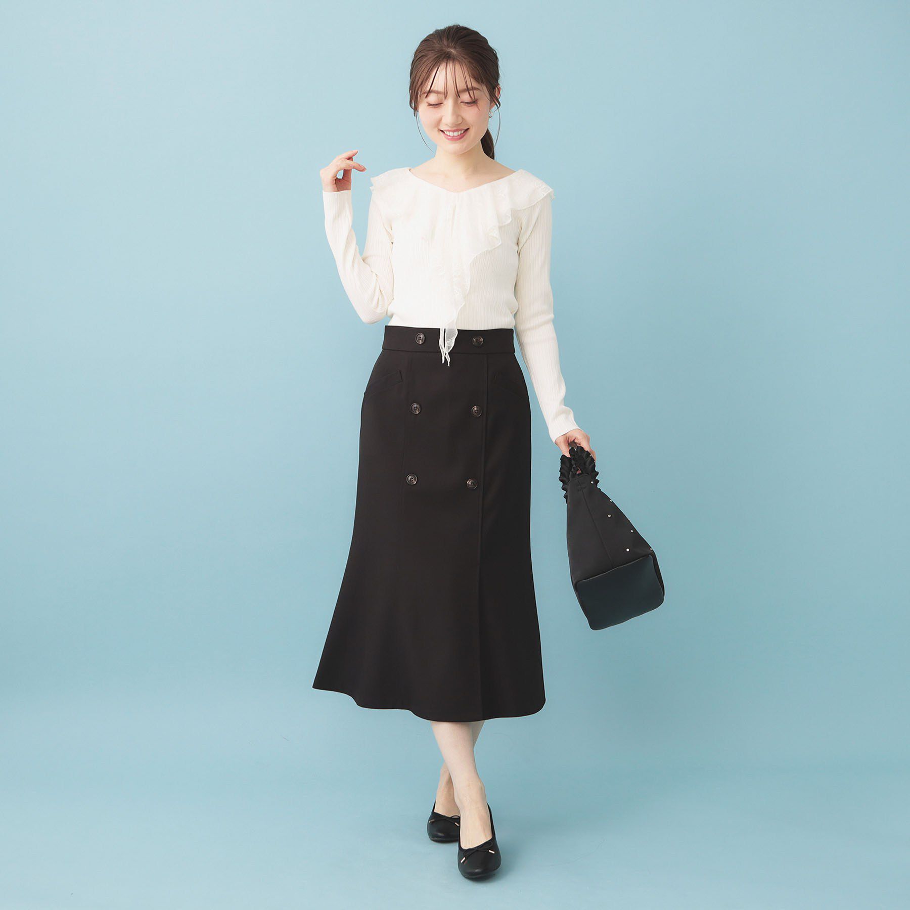 index「トレンチマーメイドフレアスカート【洗濯機OK/イージーアイロン】」|スカート|