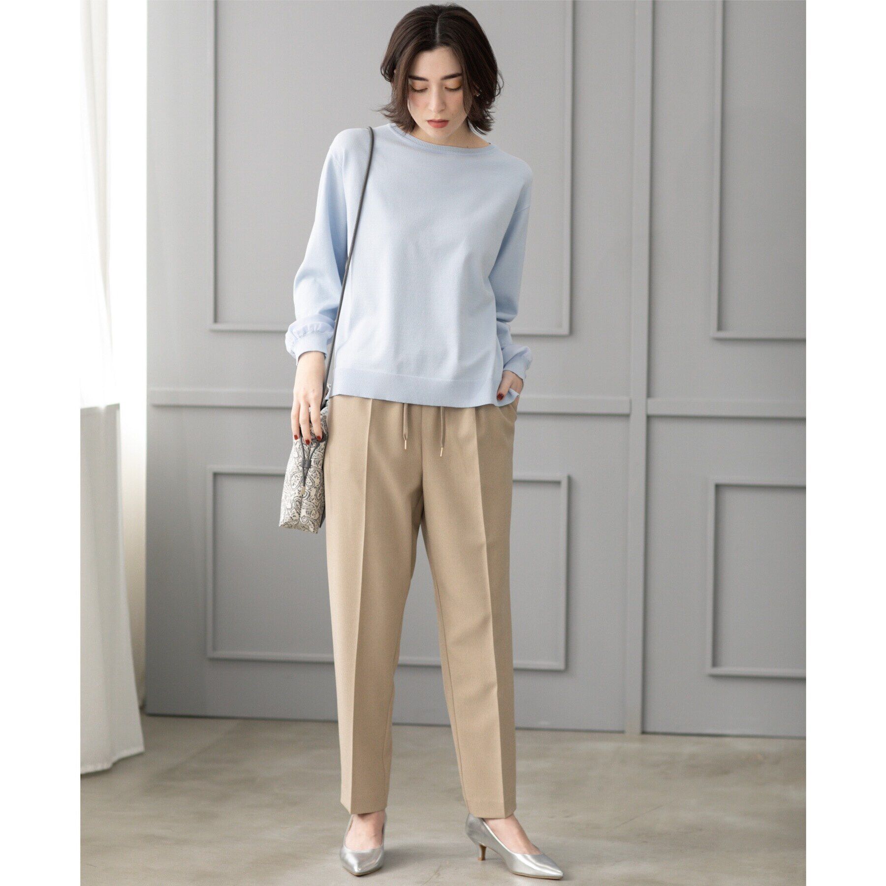 OPAQUE.CLIP「《SS-LLsize》美脚ストレッチイージーテーパードパンツ【洗濯機洗い可/防シワ】」|その他|