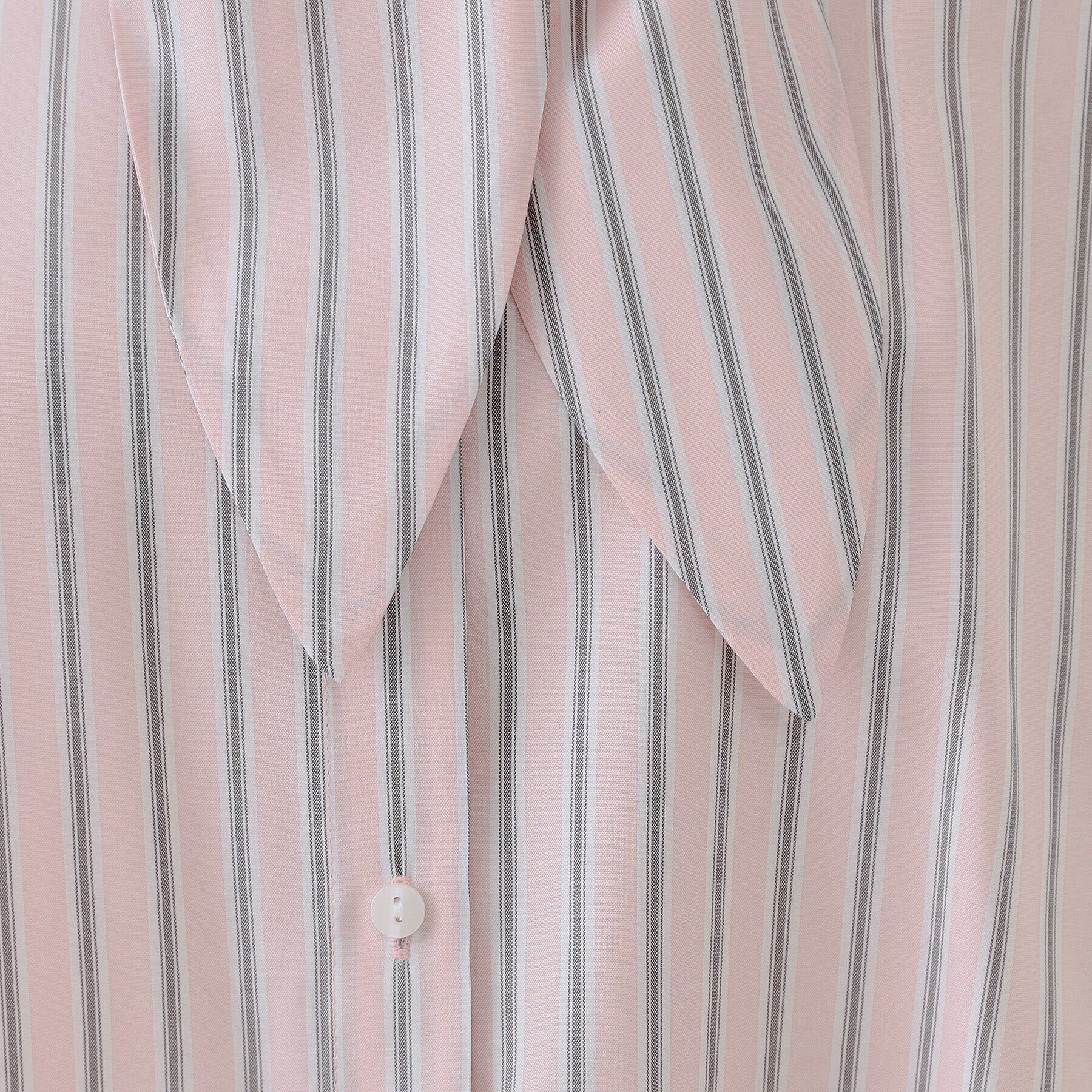 OPAQUE.CLIP「ストライプボウタイシャツ【洗濯機洗い可】」|シャツ・ブラウス|