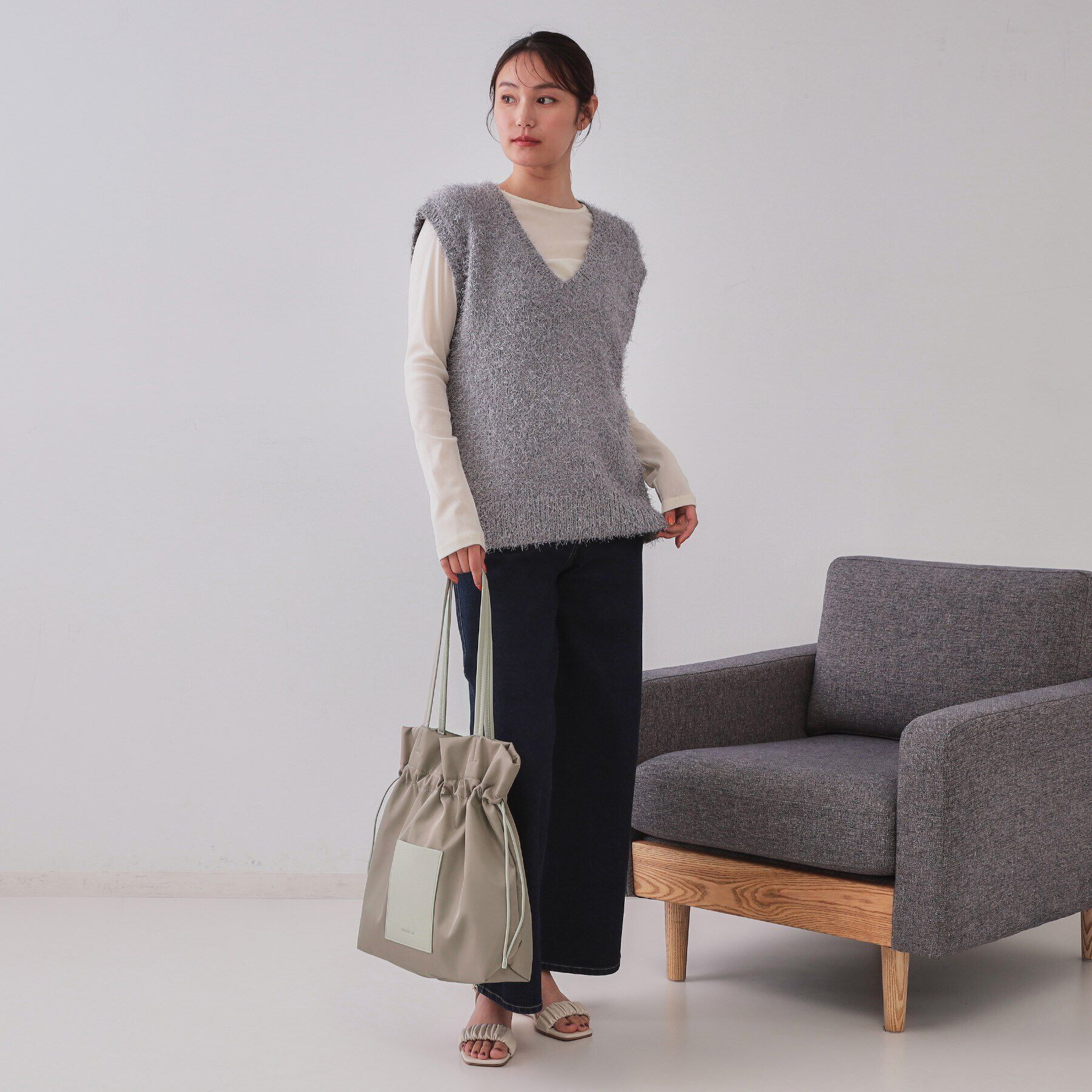 OPAQUE.CLIP「【A4サイズ対応】巾着ドロストーリングトートバッグ」|トートバッグ|