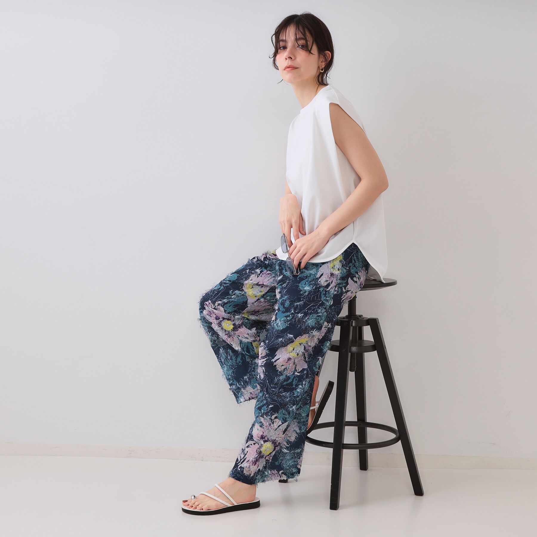 OPAQUE.CLIP「ボクシーノースリーブカットソー【洗濯機洗い可】」|Tシャツ・カットソー|