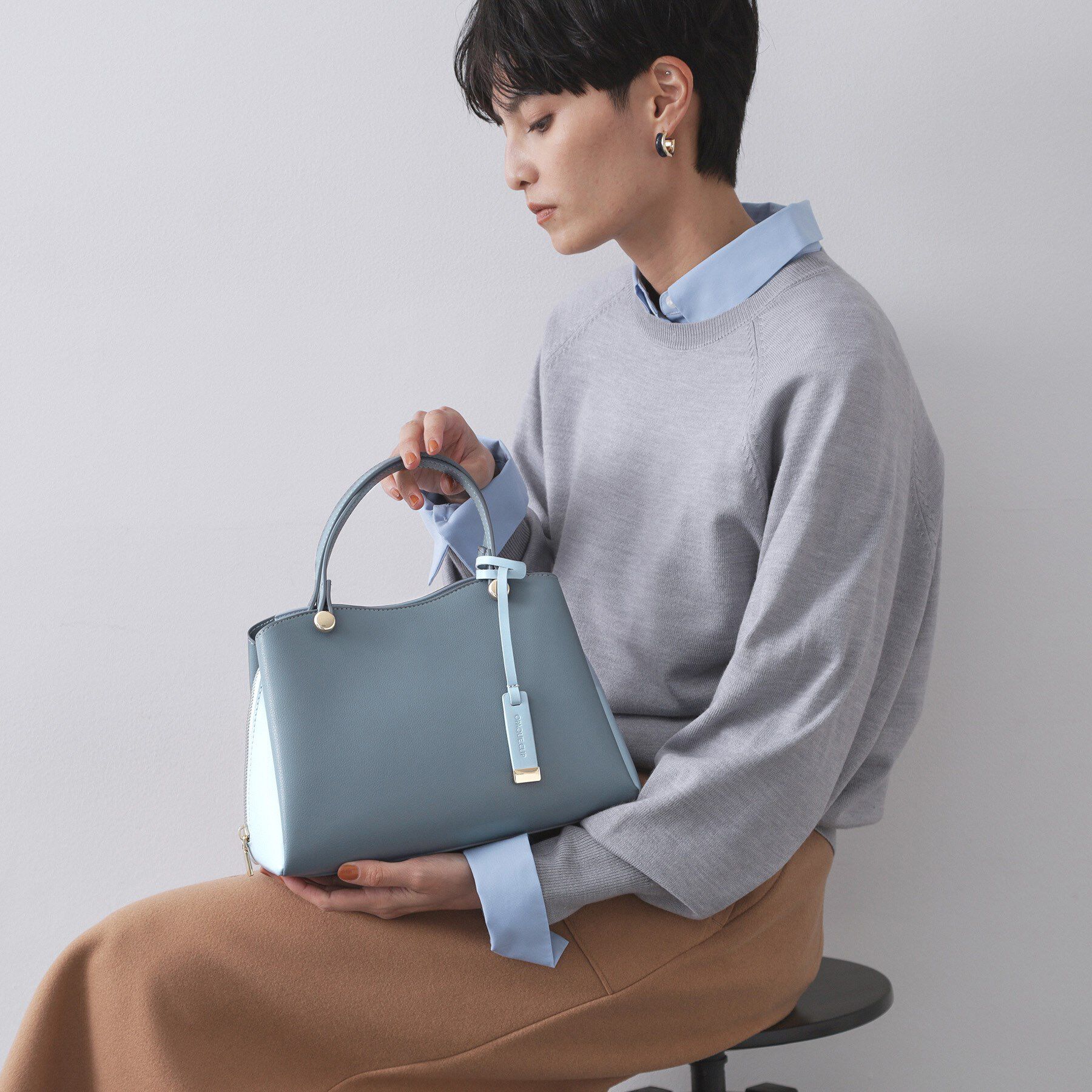 OPAQUE.CLIP「【2WAY/名品】バイカラーミドルボストンバッグ」|ショルダー・メッセンジャー|