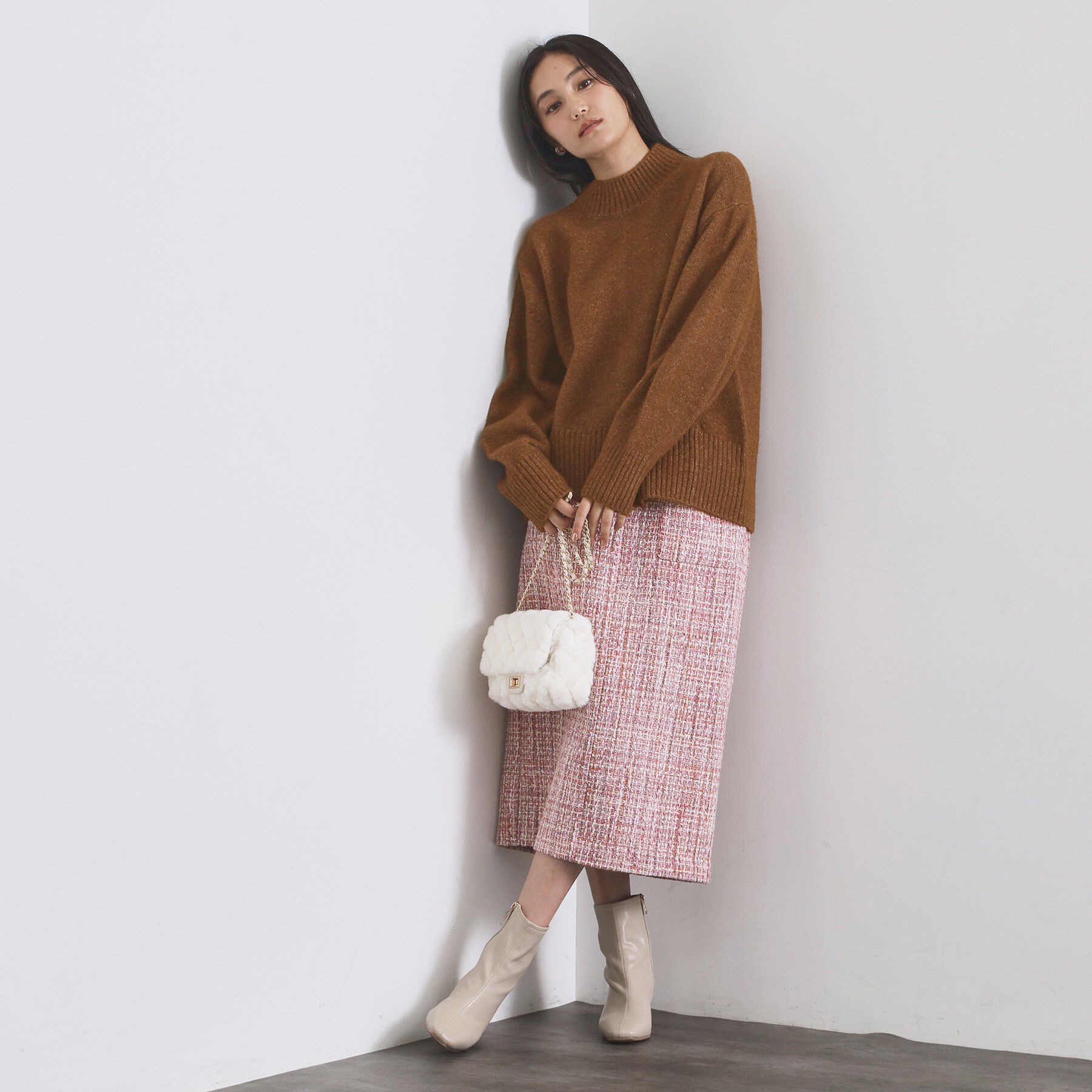 OPAQUE.CLIP「ふわふわハイネックニット【洗濯機OK】」|ニット・セーター|