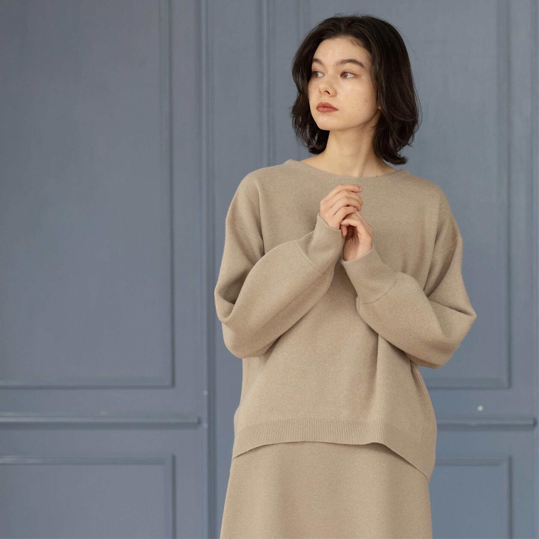 OPAQUE.CLIP「サイド編地切替ニットトップス/セットアップ対応【洗濯機OK】」|ニット・セーター|