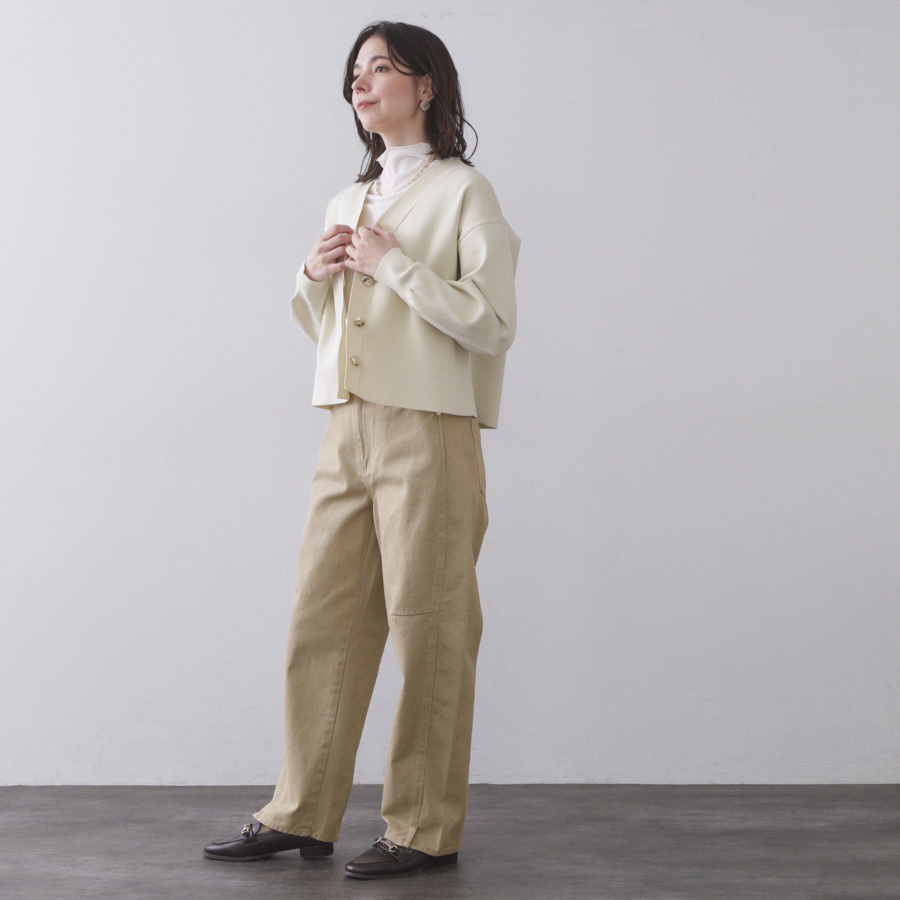 OPAQUE.CLIP「カーブシルエットカラーデニム【洗濯機OK】」|デニム|