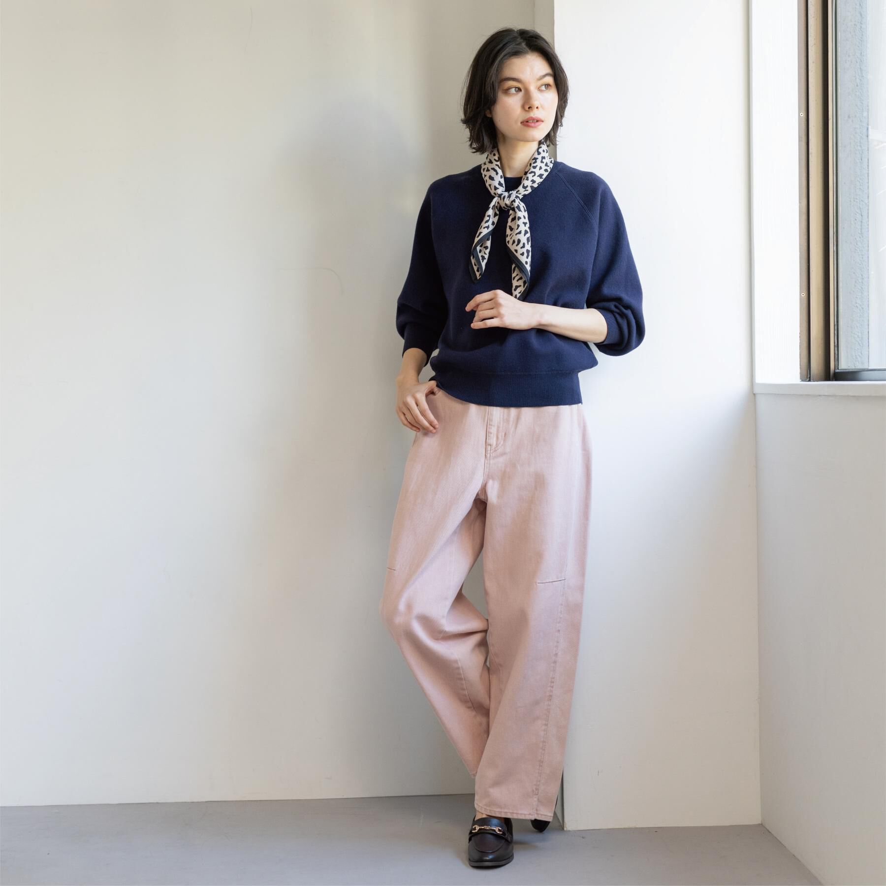 OPAQUE.CLIP「カーブシルエットカラーデニム【洗濯機OK】」|デニム|