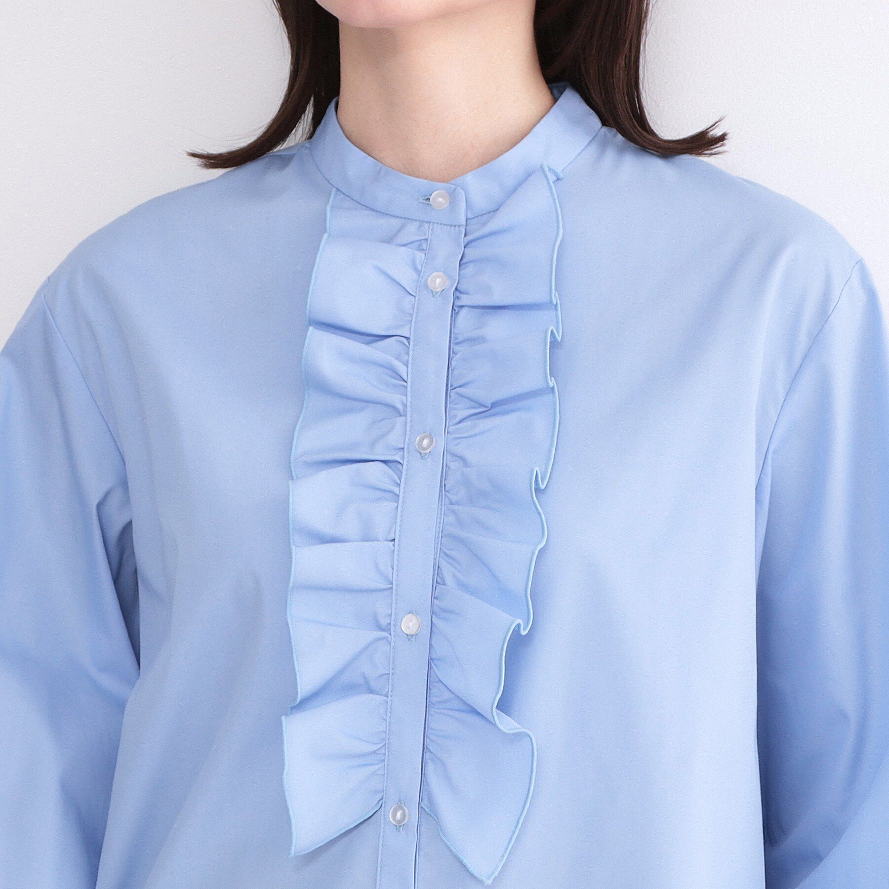 OPAQUE.CLIP「フロントフリルブラウス【洗濯機OK】」|シャツ・ブラウス|