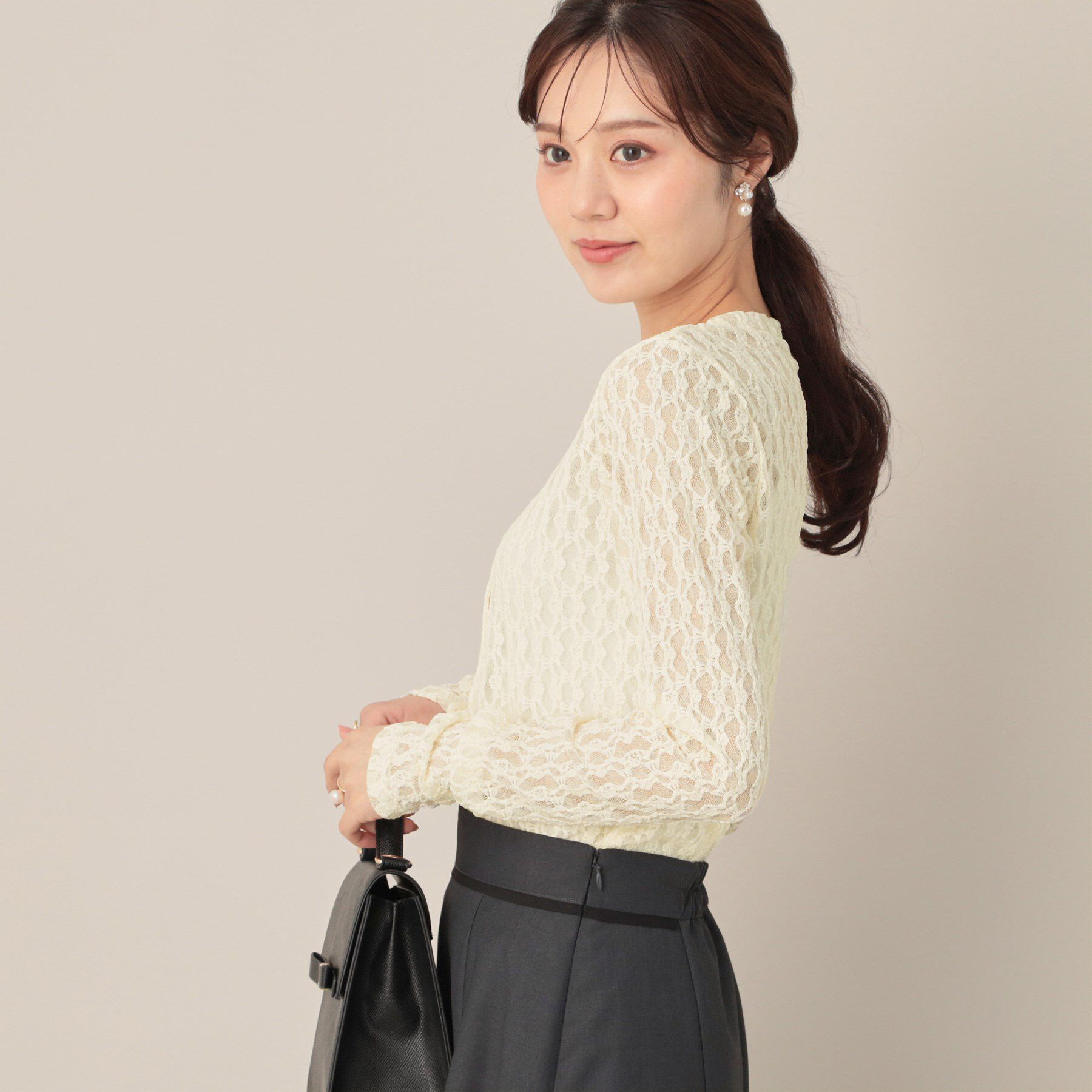 Couture broach「レースリングドットカーディガン」|カーディガン|