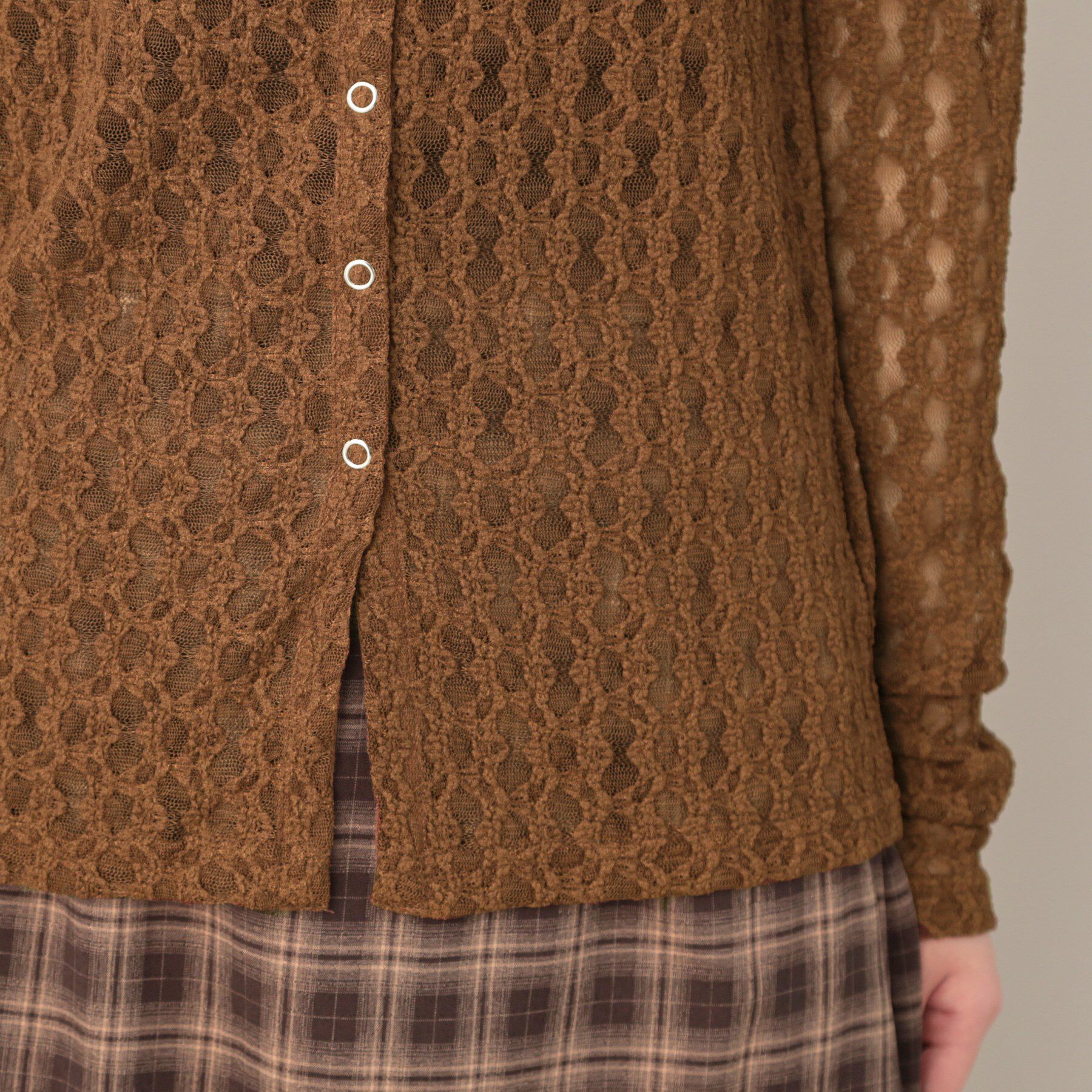 Couture broach「レースリングドットカーディガン」|カーディガン|