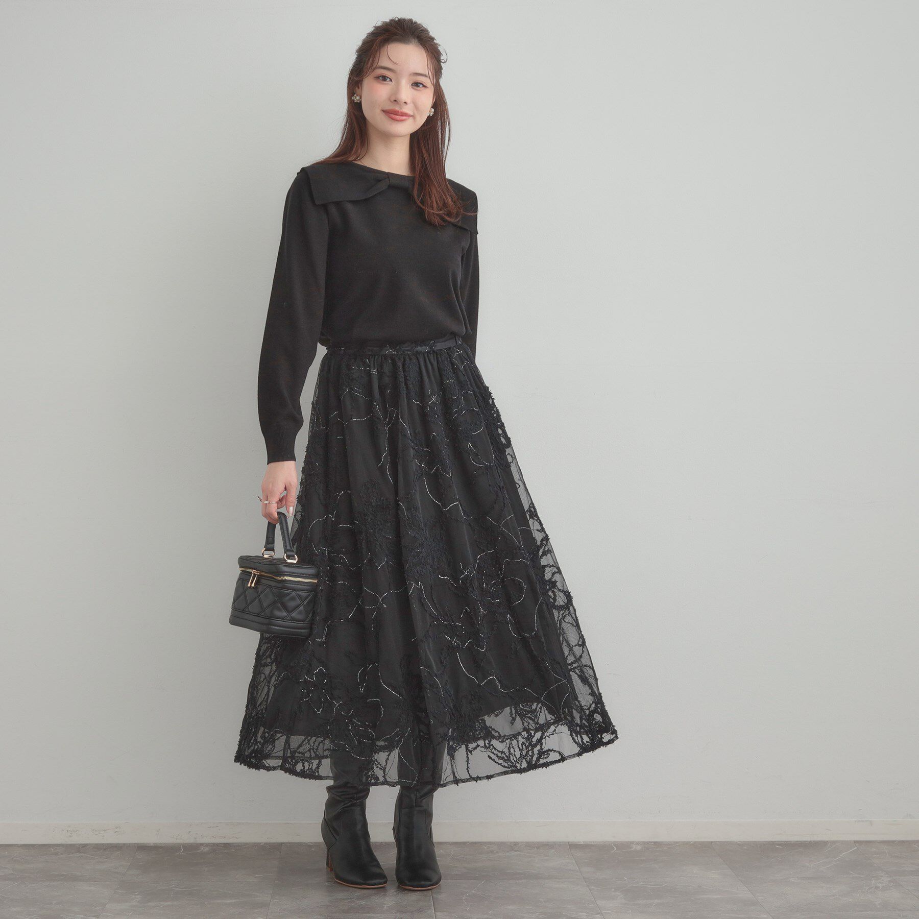 Couture broach「リボンカラーデザインニット」|ニット・セーター|