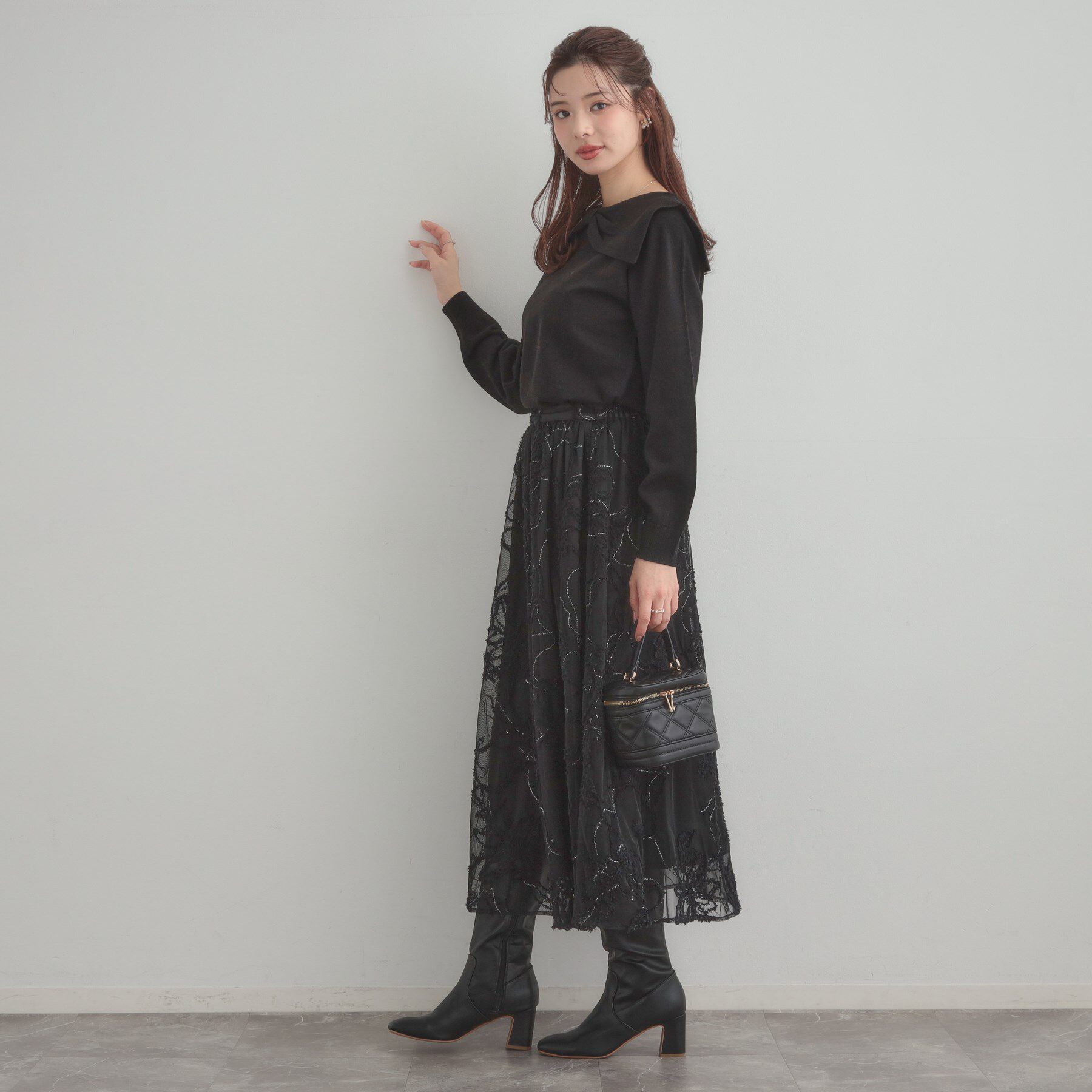 Couture broach「リボンカラーデザインニット」|ニット・セーター|